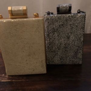 Halston clutch purses with chain strap